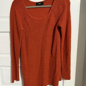Moschino Vibrant Orange Scoop Neck Sweater